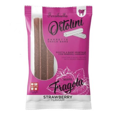 Ferribiella Ortolini Strawberry snack οδοντικα σνακ σκυλων γευση φραουλα