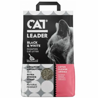 Cat Leader Clubing black&white odour αμμος υγιεινης για γατες μπεντονιτης με αρωμα 
