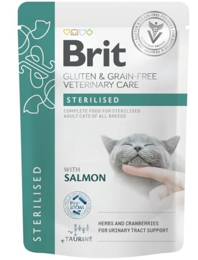Brit VC GF Cat Sterilised Fillets in Gravy φακελάκια στειρωμένης γάτας