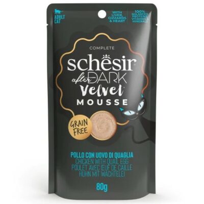 Schesir After Dark Velvet pouch κοτόπουλο - αυγό ορτυκιού