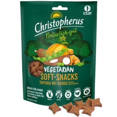 Christopherus Vegetarian Grain Free χορτοφαγικά ημίυγρα σνακ σκύλου ταπίοκα - κολοκύθα.