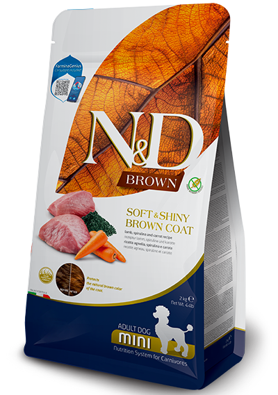 N&D Brown τροφή για καφε τριχωμα σκύλων