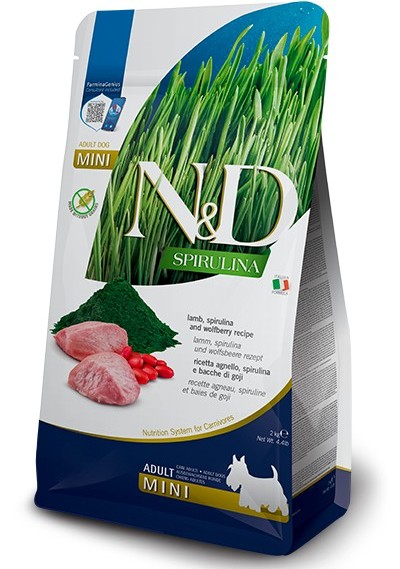 ND Spirulina Adult Mini Lamb Grain Free ξηρά τροφή σκύλων μικρής φυλής