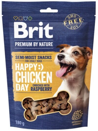Brit by Nature Happy Day Semi-Moist Chicken & Raspberry ημίυγρα μαλακα σνακ σνακ