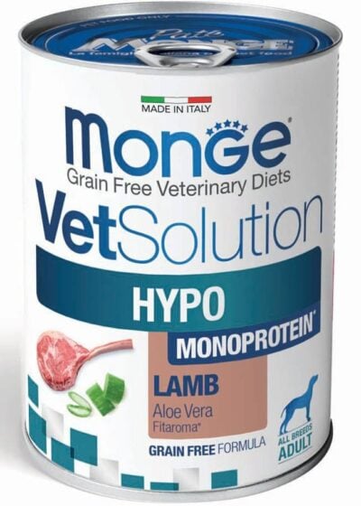 Monge VetSolution Hypo Monoprotein Lamb Canine – Υποαλλεργική Μονοπρωτεινική Κονσέρβα Σκύλου (Αρνί)