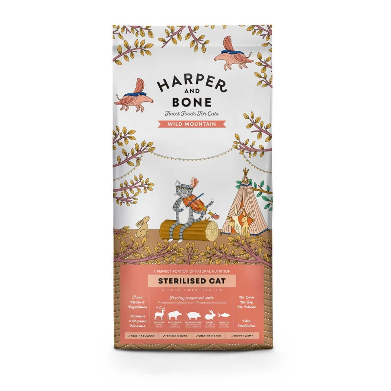 Harper & Bone Cat Sterilised Wild Mountain Grain Free Ξηρά Τροφή για Στειρωμένες Γάτες