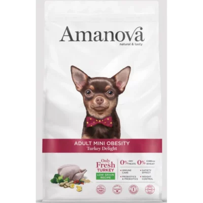 Amanova Adult Mini Obesity Ξηρά Τροφή για Ενήλικους Μικρόσωμους Σκύλους