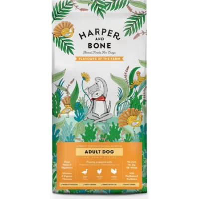 Harper & Bone Adult Medium Large Flavours of the Farm: Ολιστική Ξηρά Τροφή Σκύλου