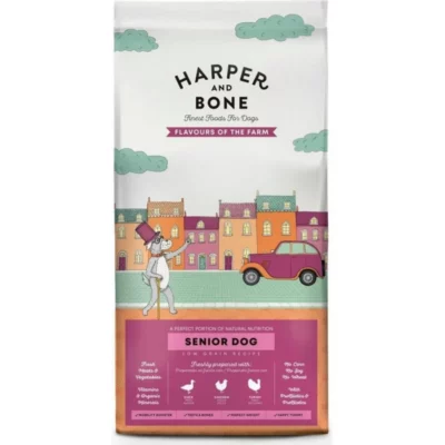 Harper & Bone Senior / Light Flavours of the Farm: Ολιστική Ξηρά Τροφή Σκύλου