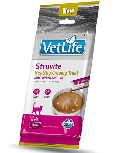 Vet Life Struvite Healthy Creamy Treat με κοτόπουλο & τόνο για γάτες