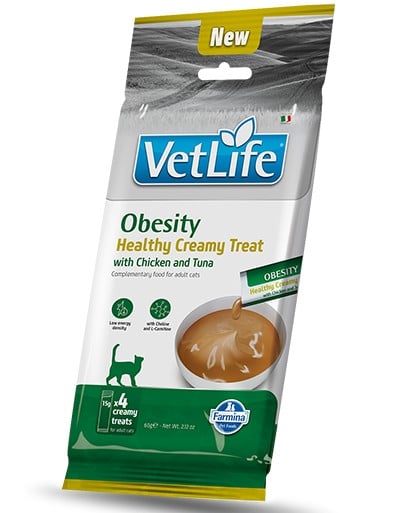 Vet Life Obesity Healthy Creamy Treat με κοτόπουλο & τόνο για γάτες