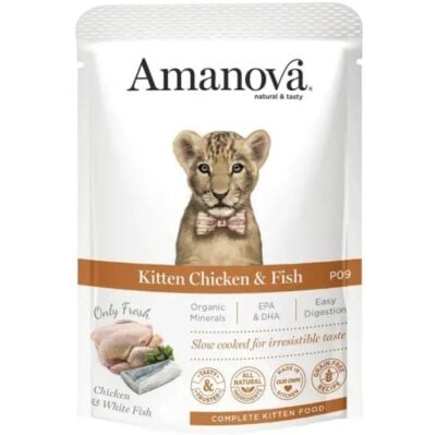 Amanova Kitten Chicken & Fish Φακελάκι για Γατάκια 85g (Πατέ)