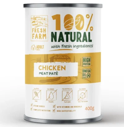 Fresh Farm Premium Meat Pate Απαλό Πατέ Σκύλου με Κοτόπουλο 400gr